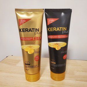 Keratin Plus Brazilian Hair Treatment & Gold Intense Treatment, 200g EXP 03/2023